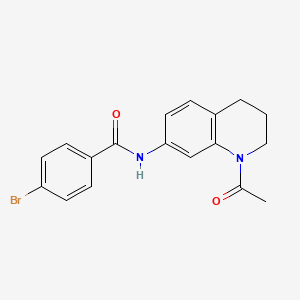 molecular formula C18H17BrN2O2 B2581181 N-(1-acetyl-1,2,3,4-tetrahydroquinolin-7-yl)-4-bromobenzamide CAS No. 898465-17-3