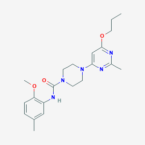 molecular formula C21H29N5O3 B2581190 N-(2-methoxy-5-methylphenyl)-4-(2-methyl-6-propoxypyrimidin-4-yl)piperazine-1-carboxamide CAS No. 1021090-60-7