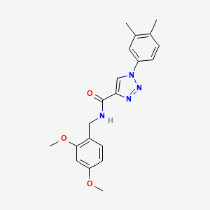 molecular formula C20H22N4O3 B2581193 N-(2,4-dimethoxybenzyl)-1-(3,4-dimethylphenyl)-1H-1,2,3-triazole-4-carboxamide CAS No. 1326916-85-1