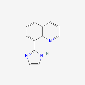 molecular formula C12H9N3 B2581206 8-(1H-imidazol-2-yl)quinoline CAS No. 1314972-18-3