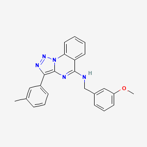 molecular formula C24H21N5O B2581209 N-[(3-METHOXYPHENYL)METHYL]-3-(3-METHYLPHENYL)-[1,2,3]TRIAZOLO[1,5-A]QUINAZOLIN-5-AMINE CAS No. 866843-95-0