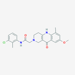 molecular formula C23H24ClN3O3 B2581214 N-(3-chloro-2-methylphenyl)-2-(8-methoxy-6-methyl-10-oxo-3,4,5,10-tetrahydrobenzo[b][1,6]naphthyridin-2(1H)-yl)acetamide CAS No. 1326837-58-4
