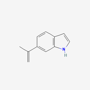 molecular formula C11H11N B2581223 1H-Indole, 6-(1-methylethenyl)- CAS No. 865376-42-7