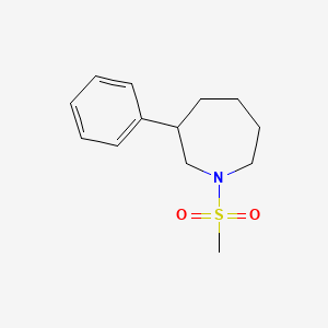 molecular formula C13H19NO2S B2581237 1-methanesulfonyl-3-phenylazepane CAS No. 1705176-79-9