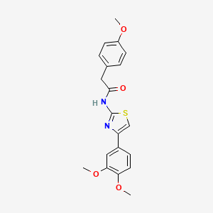 molecular formula C20H20N2O4S B2581238 N-[4-(3,4-dimethoxyphenyl)-1,3-thiazol-2-yl]-2-(4-methoxyphenyl)acetamide CAS No. 923415-23-0