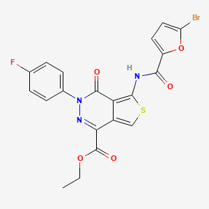 molecular formula C20H13BrFN3O5S B2581273 ethyl 5-(5-bromofuran-2-amido)-3-(4-fluorophenyl)-4-oxo-3H,4H-thieno[3,4-d]pyridazine-1-carboxylate CAS No. 851949-91-2