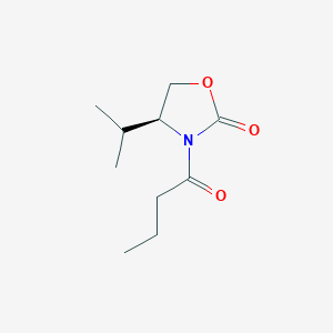 molecular formula C10H17NO3 B025813 (S)-4-(1-Isopropyl)-3-(1-oxobutyl)-2-oxazolidinone CAS No. 80697-93-4
