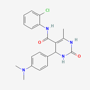 molecular formula C20H21ClN4O2 B2581331 N-(2-chlorophenyl)-4-[4-(dimethylamino)phenyl]-6-methyl-2-oxo-1,2,3,4-tetrahydropyrimidine-5-carboxamide CAS No. 438022-99-2
