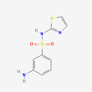 molecular formula C9H9N3O2S2 B2581335 3-amino-N-(1,3-thiazol-2-yl)benzene-1-sulfonamide CAS No. 146374-23-4