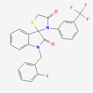 B2581353 1-(2-Fluorobenzyl)-3'-(3-(trifluoromethyl)phenyl)spiro[indoline-3,2'-thiazolidine]-2,4'-dione CAS No. 893785-74-5