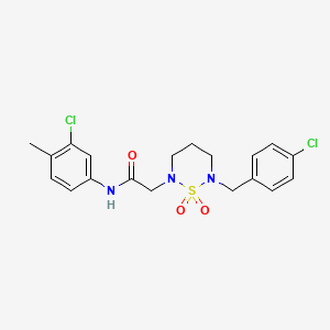 B2581428 2-[6-(4-chlorobenzyl)-1,1-dioxido-1,2,6-thiadiazinan-2-yl]-N-(3-chloro-4-methylphenyl)acetamide CAS No. 946294-31-1