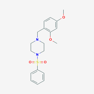 molecular formula C19H24N2O4S B258143 1-(2,4-Dimethoxybenzyl)-4-(phenylsulfonyl)piperazine 