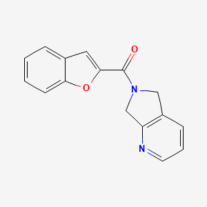 molecular formula C16H12N2O2 B2581570 6-(1-benzofuran-2-carbonyl)-5H,6H,7H-pyrrolo[3,4-b]pyridine CAS No. 2194844-43-2