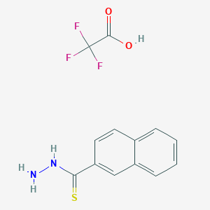 molecular formula C13H11F3N2O2S B2581708 Naphthalene-2-carbothiohydrazide 2,2,2-trifluoroacetate CAS No. 1956365-81-3