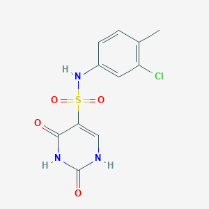 N-(3-chloro-4-methylphenyl)-2-hydroxy-6-oxo-1,6-dihydropyrimidine-5-sulfonamide