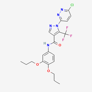 1-(6-chloropyridazin-3-yl)-N-(3,4-dipropoxyphenyl)-5-(trifluoromethyl)pyrazole-4-carboxamide