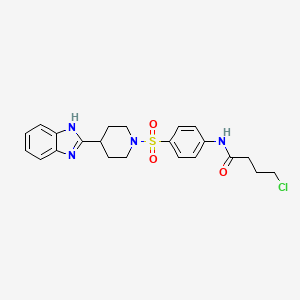 N-(4-((4-(1H-benzo[d]imidazol-2-yl)piperidin-1-yl)sulfonyl)phenyl)-4-chlorobutanamide