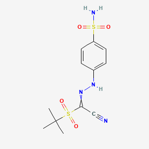 B2581741 1-tert-butylsulfonyl-N-(4-sulfamoylanilino)methanimidoyl cyanide CAS No. 241127-25-3