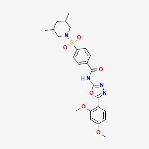 molecular formula C24H28N4O6S B2581747 N-[5-(2,4-dimethoxyphenyl)-1,3,4-oxadiazol-2-yl]-4-[(3,5-dimethylpiperidin-1-yl)sulfonyl]benzamide CAS No. 533870-31-4