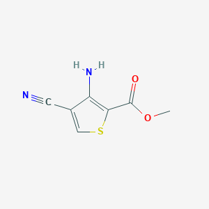 molecular formula C7H6N2O2S B025818 Methyl 3-amino-4-cyanothiophene-2-carboxylate CAS No. 102123-28-4