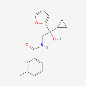 molecular formula C17H19NO3 B2581807 N-[2-cyclopropyl-2-(furan-2-yl)-2-hydroxyethyl]-3-methylbenzamide CAS No. 1396844-98-6