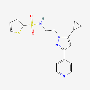 B2581816 N-(2-(5-cyclopropyl-3-(pyridin-4-yl)-1H-pyrazol-1-yl)ethyl)thiophene-2-sulfonamide CAS No. 1797616-44-4