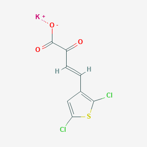 molecular formula C8H3Cl2KO3S B2581892 Potassium;(E)-4-(2,5-dichlorothiophen-3-yl)-2-oxobut-3-enoate CAS No. 2445816-08-8