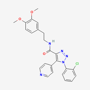 molecular formula C24H22ClN5O3 B2581948 1-(2-chlorophenyl)-N-[2-(3,4-dimethoxyphenyl)ethyl]-5-(pyridin-4-yl)-1H-1,2,3-triazole-4-carboxamide CAS No. 1207008-69-2