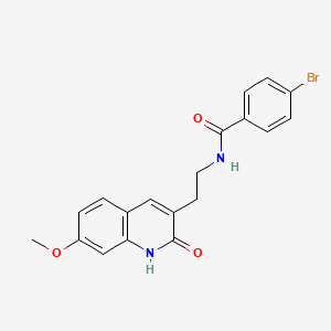 molecular formula C19H17BrN2O3 B2582071 4-bromo-N-[2-(7-methoxy-2-oxo-1H-quinolin-3-yl)ethyl]benzamide CAS No. 851405-82-8