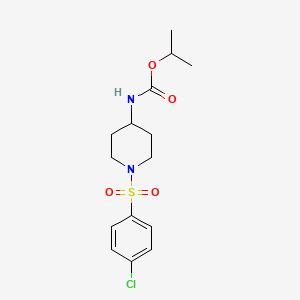 molecular formula C15H21ClN2O4S B2582073 isopropyl N-{1-[(4-chlorophenyl)sulfonyl]-4-piperidinyl}carbamate CAS No. 478047-74-4