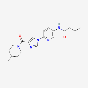 3-methyl-N-(6-{4-[(4-methylpiperidin-1-yl)carbonyl]-1H-imidazol-1-yl}pyridin-3-yl)butanamide
