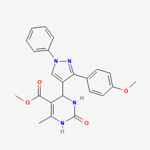 methyl 4-[3-(4-methoxyphenyl)-1-phenyl-1H-pyrazol-4-yl]-6-methyl-2-oxo-1,2,3,4-tetrahydropyrimidine-5-carboxylate