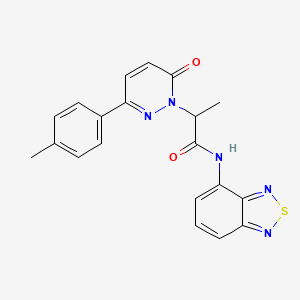 molecular formula C20H17N5O2S B2582106 N-(benzo[c][1,2,5]thiadiazol-4-yl)-2-(6-oxo-3-(p-tolyl)pyridazin-1(6H)-yl)propanamide CAS No. 1226444-68-3