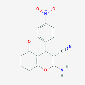 2-amino-4-(4-nitrophenyl)-5-oxo-5,6,7,8-tetrahydro-4H-chromene-3-carbonitrile