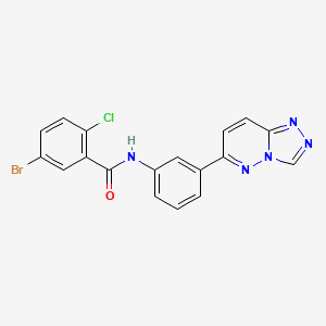N-(3-([1,2,4]triazolo[4,3-b]pyridazin-6-yl)phenyl)-5-bromo-2-chlorobenzamide