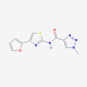 molecular formula C11H9N5O2S B2582144 N-(4-(furan-2-yl)thiazol-2-yl)-1-methyl-1H-1,2,3-triazole-4-carboxamide CAS No. 1207008-33-0