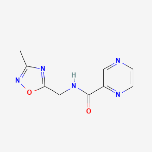 molecular formula C9H9N5O2 B2582145 N-[(3-methyl-1,2,4-oxadiazol-5-yl)methyl]pyrazine-2-carboxamide CAS No. 1234886-48-6
