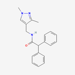 molecular formula C20H21N3O B2582167 N-((1,3-dimethyl-1H-pyrazol-4-yl)methyl)-2,2-diphenylacetamide CAS No. 1169958-39-7