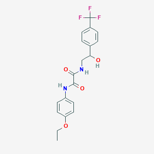 molecular formula C19H19F3N2O4 B2582171 N'-(4-ethoxyphenyl)-N-{2-hydroxy-2-[4-(trifluoromethyl)phenyl]ethyl}ethanediamide CAS No. 1351641-26-3
