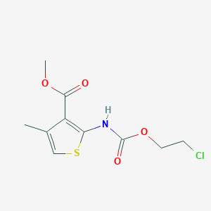molecular formula C10H12ClNO4S B2582182 Methyl 2-{[(2-chloroethoxy)carbonyl]amino}-4-methylthiophene-3-carboxylate CAS No. 649698-59-9