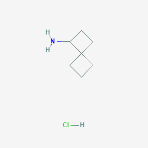 molecular formula C7H14ClN B2582208 Spiro[3.3]heptan-1-amine hydrochloride CAS No. 1986337-81-8