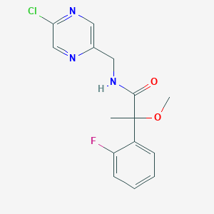 B2582217 N-[(5-chloropyrazin-2-yl)methyl]-2-(2-fluorophenyl)-2-methoxypropanamide CAS No. 2094584-77-5