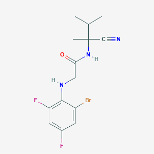 B2582277 2-[(2-bromo-4,6-difluorophenyl)amino]-N-(1-cyano-1,2-dimethylpropyl)acetamide CAS No. 1797885-11-0