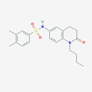 molecular formula C21H26N2O3S B2582314 N-(1-butyl-2-oxo-1,2,3,4-tetrahydroquinolin-6-yl)-3,4-dimethylbenzene-1-sulfonamide CAS No. 941992-27-4