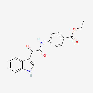 molecular formula C19H16N2O4 B2582340 ETHYL 4-[2-(1H-INDOL-3-YL)-2-OXOACETAMIDO]BENZOATE CAS No. 852367-74-9