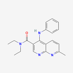 molecular formula C20H22N4O B2582362 N,N-diethyl-7-methyl-4-(phenylamino)-1,8-naphthyridine-3-carboxamide CAS No. 1251601-18-9