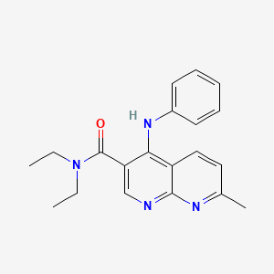 B2582362 4-anilino-N,N-diethyl-7-methyl-1,8-naphthyridine-3-carboxamide CAS No. 1251601-18-9