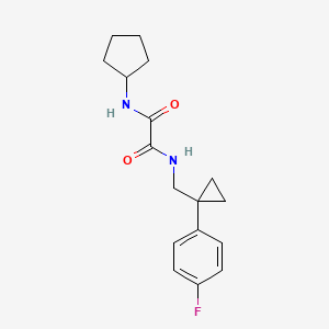 molecular formula C17H21FN2O2 B2582380 N'-cyclopentyl-N-{[1-(4-fluorophenyl)cyclopropyl]methyl}ethanediamide CAS No. 1049437-26-4