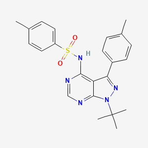 molecular formula C23H25N5O2S B2582383 N-[1-tert-butyl-3-(4-methylphenyl)pyrazolo[3,4-d]pyrimidin-4-yl]-4-methylbenzenesulfonamide CAS No. 320422-35-3