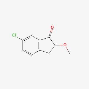 molecular formula C10H9ClO2 B2582442 6-Chloro-2-methoxy-2,3-dihydroinden-1-one CAS No. 2490432-08-9